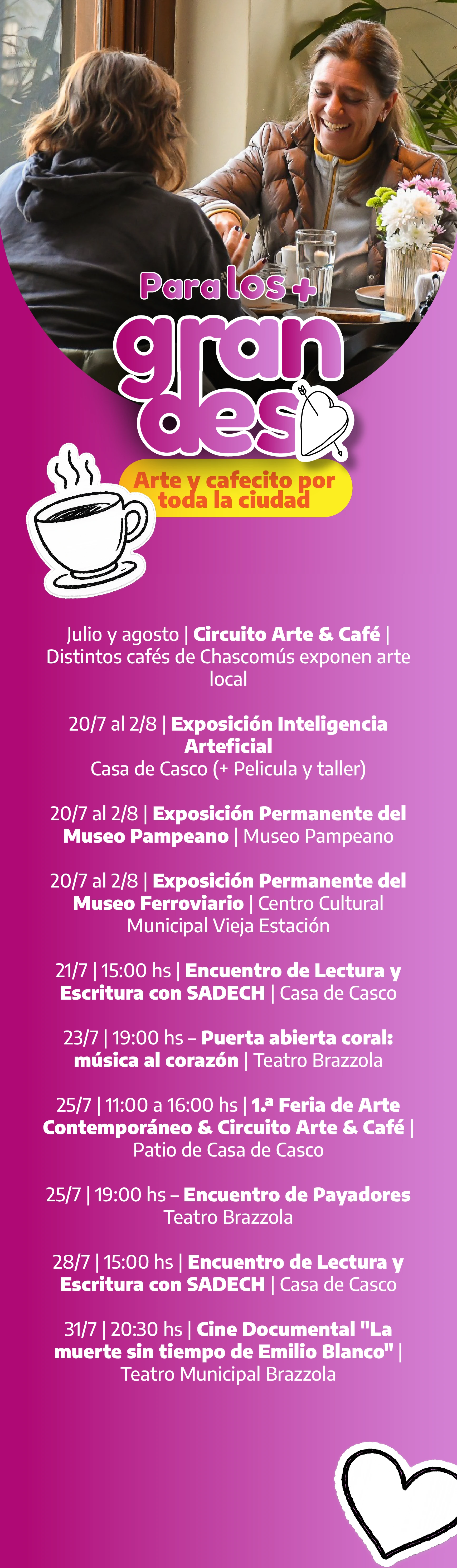 Para los más grandes - Arte y cafecito por toda la ciudad